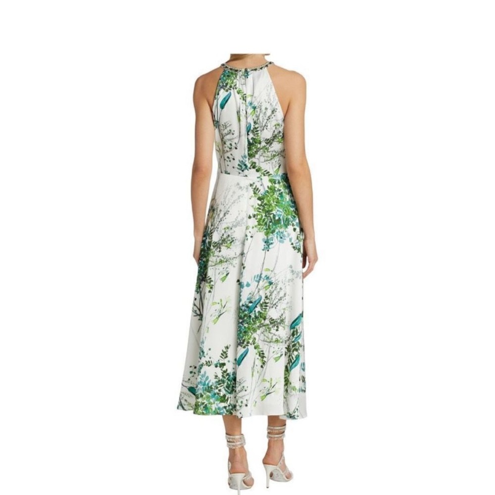 TERI JON by Rickie Freeman Embellished Halter Midi Dress Size 6 - Picture 3 of 9